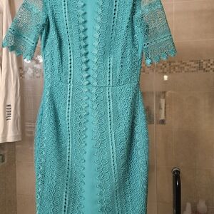 ANTONIO MELANI Turquoise Lace Dress